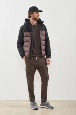 Dual-Material Puffer Jacket>Peserico Online