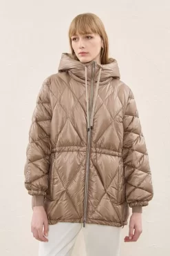 Maxi Diamond Quilted Jacket With Down Fill>Peserico Sale