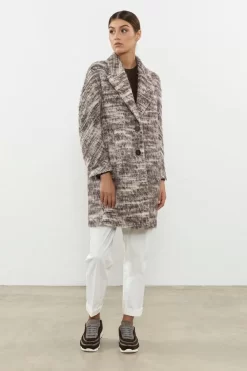 Patterned Suri Alpaca Wool Coat>Peserico Online