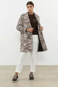 Patterned Suri Alpaca Wool Coat>Peserico Online