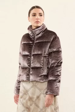 Wet Look Vlevet Puffer Jacket>Peserico Hot